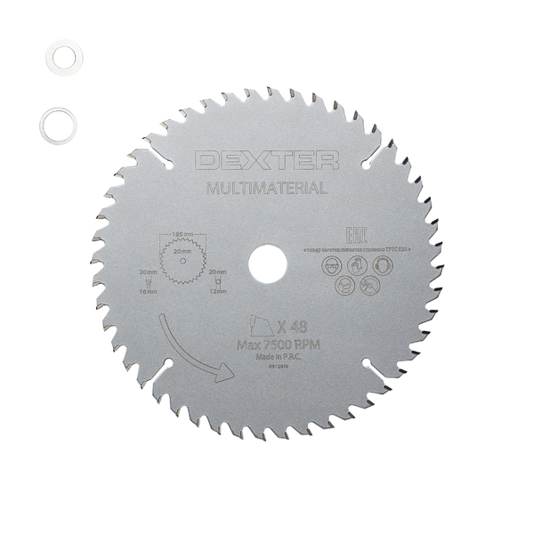 Disco de Corte Segmentado Multimaterial 7.1/4" (185mm) 48D Dexter
