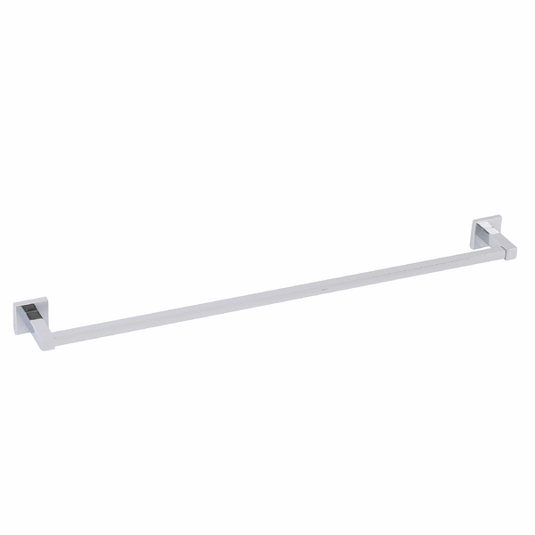 Porta Toalha Banho Barra Metal Brilhante Parafuso 60cm Quaddro Sensea