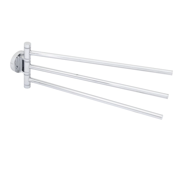 Porta Toalha Banho Barra Articulada Metal Brilhante Parafuso 43.9cm Suite Sensea