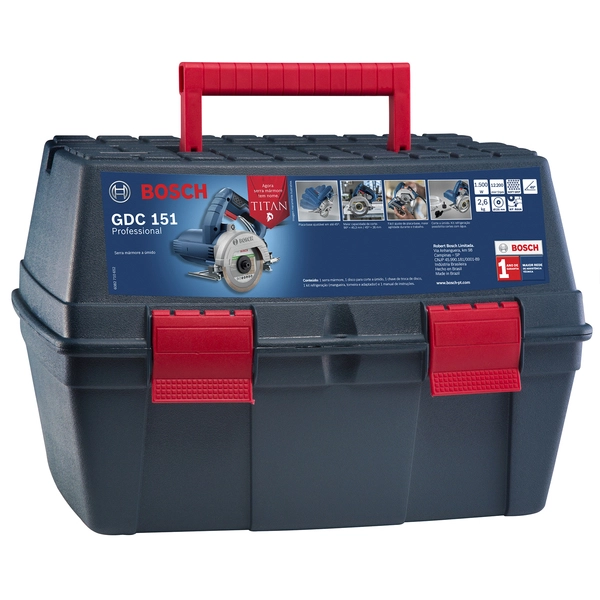 Serra Mármore 1500W GDC 151 TITAN com Disco, Kit e Maleta 127V (110V) Bosch