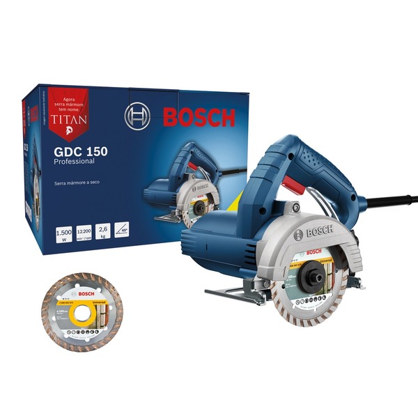 Serra mármore 5" 1500 watts com 2 discos - TITAN GDC150 - Bosch (110V)